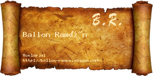 Ballon Ramón névjegykártya